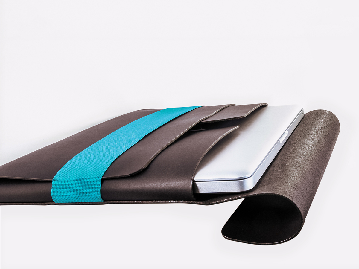 Tasche Liegend Braun Turkis